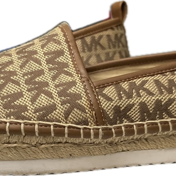 Michael Kors Lenny Signature Logo Jacquard Slip-On Espadrilles Size 9.5 casual - Picture 2 of 7